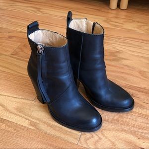 Acne Studios Pistol Leather Zip Ankle Boots
